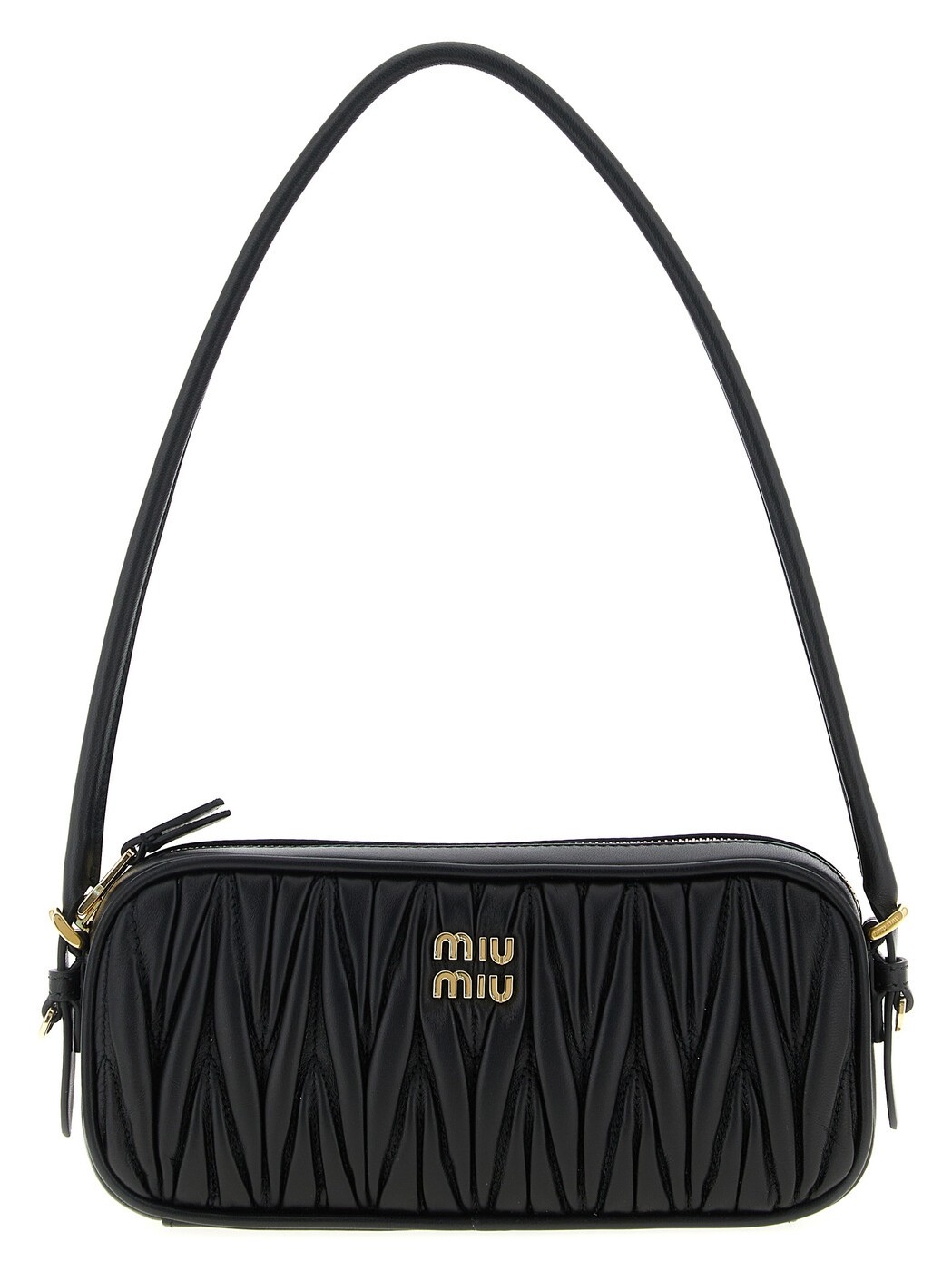 ミュウ ミュウ MIU MIU クラッチペダル御徒面子 レディース 黒いこと Clutch and wristlets bags Matelasse nappa pouch 5NE024AFPPF0002 Black 関税 貨物輸送無料 2026SS ju