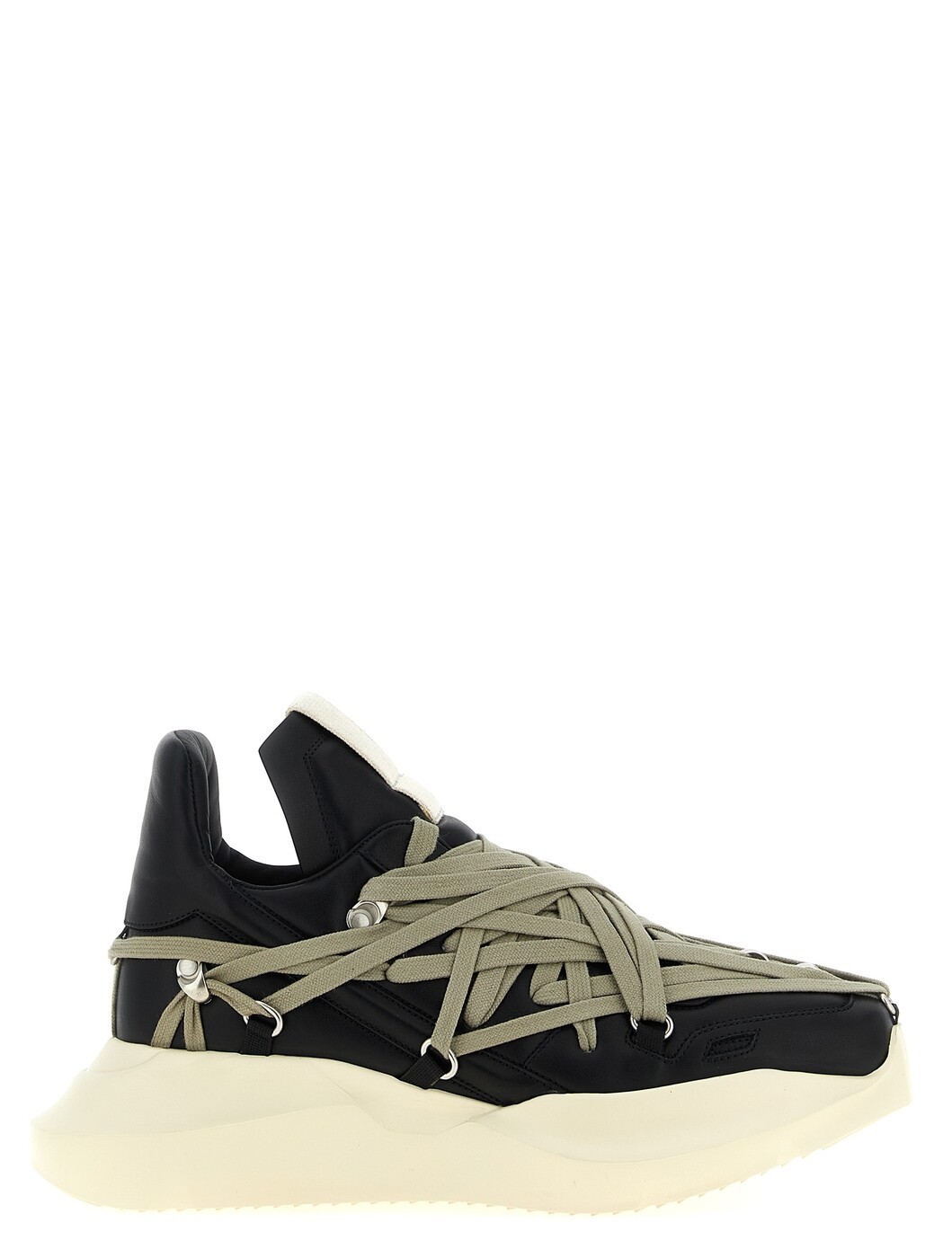リック オウエンス RICK OWENS スニーカー メンズ ブラック Sneakers Megalace Geth Runner sneakers RU02E1812LCOW1981 Black 関税 送料無料 2025AW ju