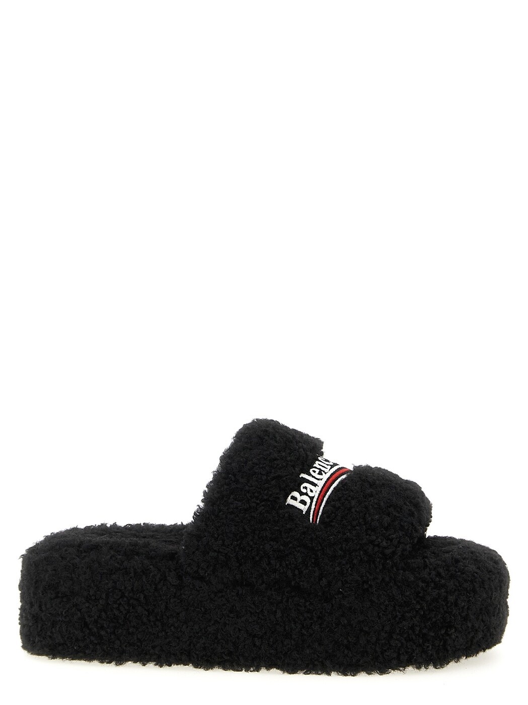 バレンシアガ BALENCIAGA サンダル レディース ブラック Sandals Furry Platform slides 762826W14C21096 Black 関税 送料無料 2026SS ju