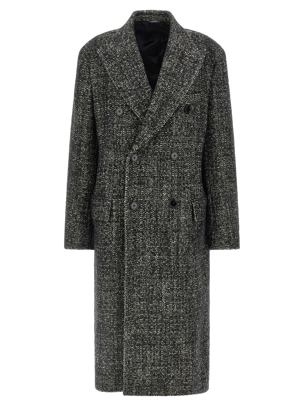 ドルチェ\u0026ガッバーナ DOLCE\u0026GABBANA トレンチ 厚地の外套 メンズ 白いこと Coats and Trench Boucle wool coat G050LTFMZAQS8030 White/Black 関税 貨物輸送無料 2025AW ju