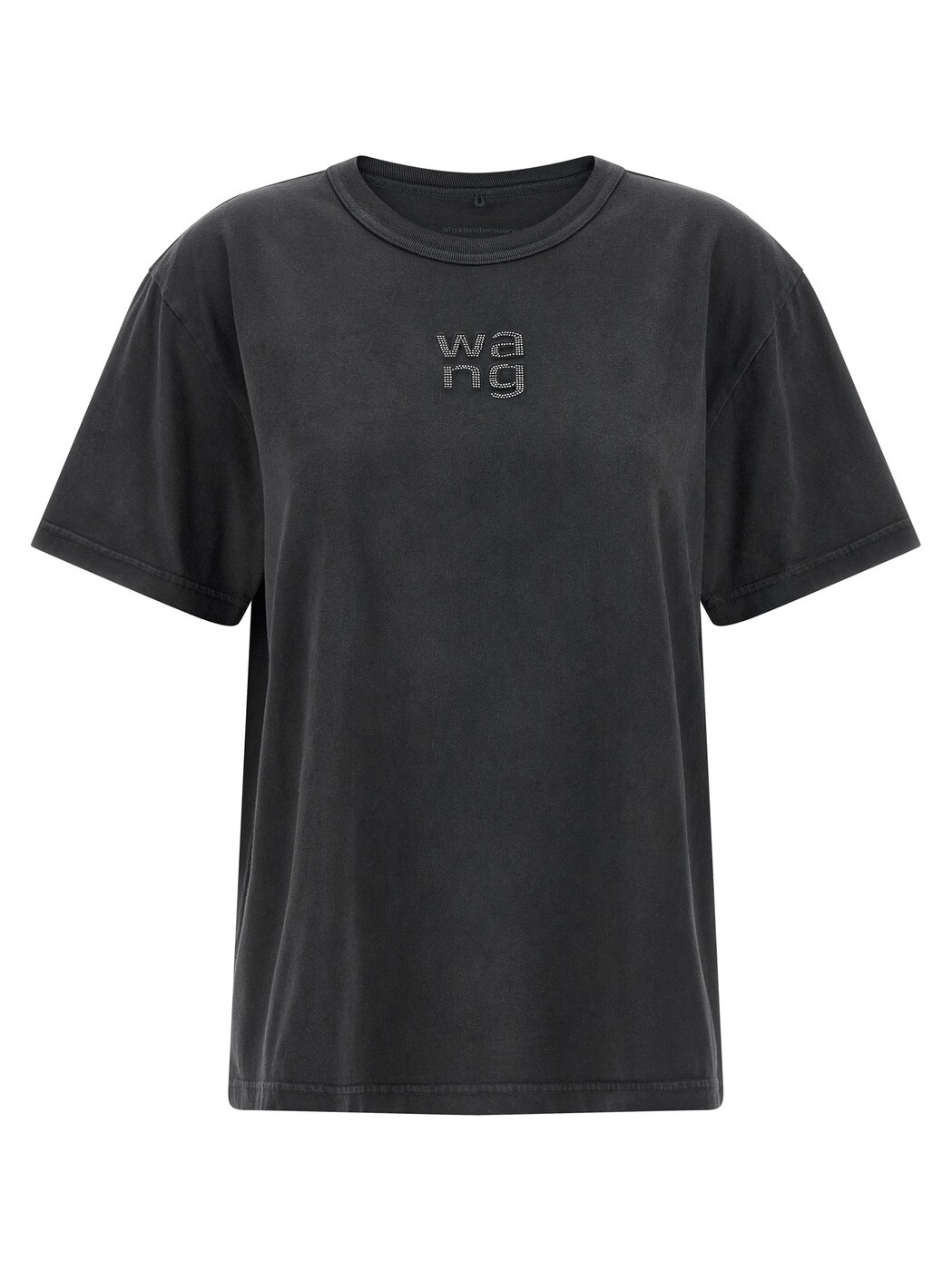 ティー バイ アレキサンダー ワン T BY ALEXANDER WANG ポロシャツ Tシャツ レディース ブラック T-shirts and polo shirts 'Hotfix logo' T-shirt 4CC1261220011 Black 関税 送料無料 2026SS ju｜BRANDSHOP「il Tesoro」