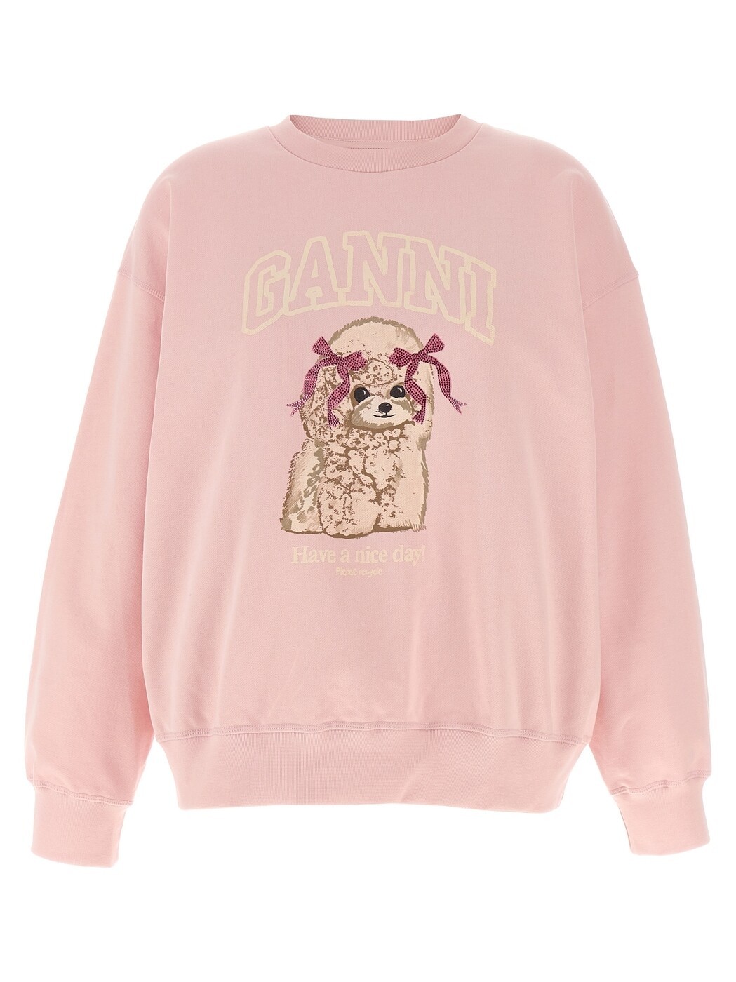 ガニー GANNI 調教師 レディース さくら色 Sweatshirts Front print sweatshirt A1060026868 Pink 関税 貨物輸送無料 2026SS ju