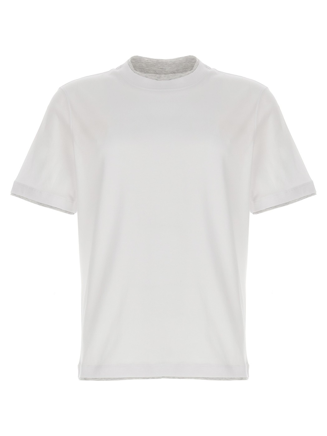 ブルネロ クチネリ BRUNELLO CUCINELLI プルオーバー メンズ 白いこと T-shirts Double layer t-shirt M0B137427CW787 White 関税 貨物輸送無料 2026SS ju