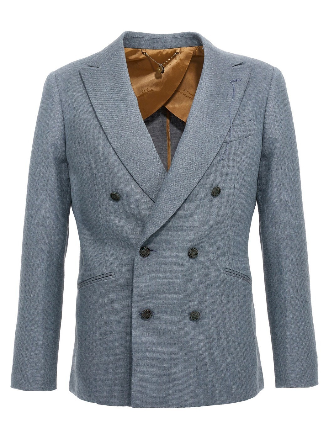 マウリッツォ 粍 MAURIZIO MIRI 上衣 メンズ 青み Jackets double-breasted blazer SAM2000144 Light Blue 関税 貨物輸送無料 2024SS ju