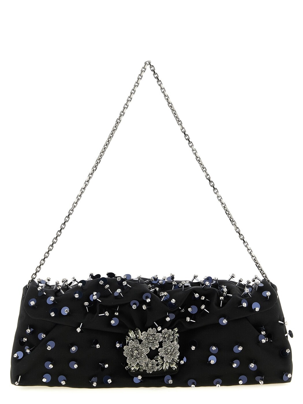 ロジェ ヴィヴィエ ROGER VIVIER クラッチペダル御徒面子 レディース 黒いこと Clutch and wristlets bags \u0027Efflorescence\u0027 clutch RBWANVC3200RS0B999 Black 関税 貨物輸送無料 2026SS ju
