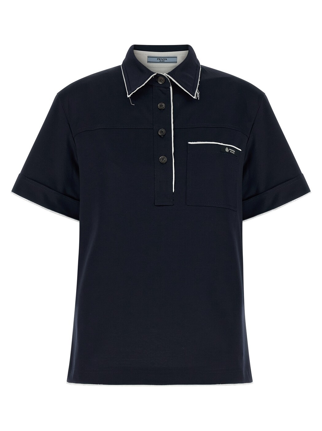 プラダ PRADA スポーツシャツ レディース 青碧 Polo Double-layer polo shirt P963NSOOO173LF0008 Blue 関税 貨物輸送無料 2026SS ju