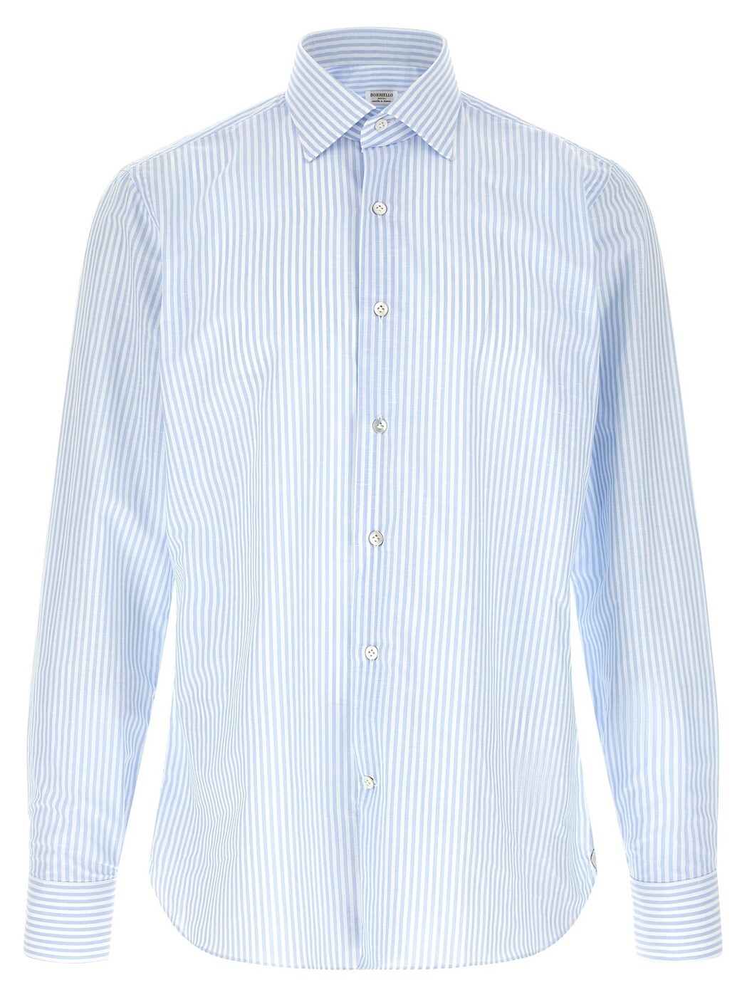 ボリエッロ BORRIELLO シャツ メンズ ブルー Shirts Striped shirt 220411 Light Blue 関税 送料無料 2026SS ju