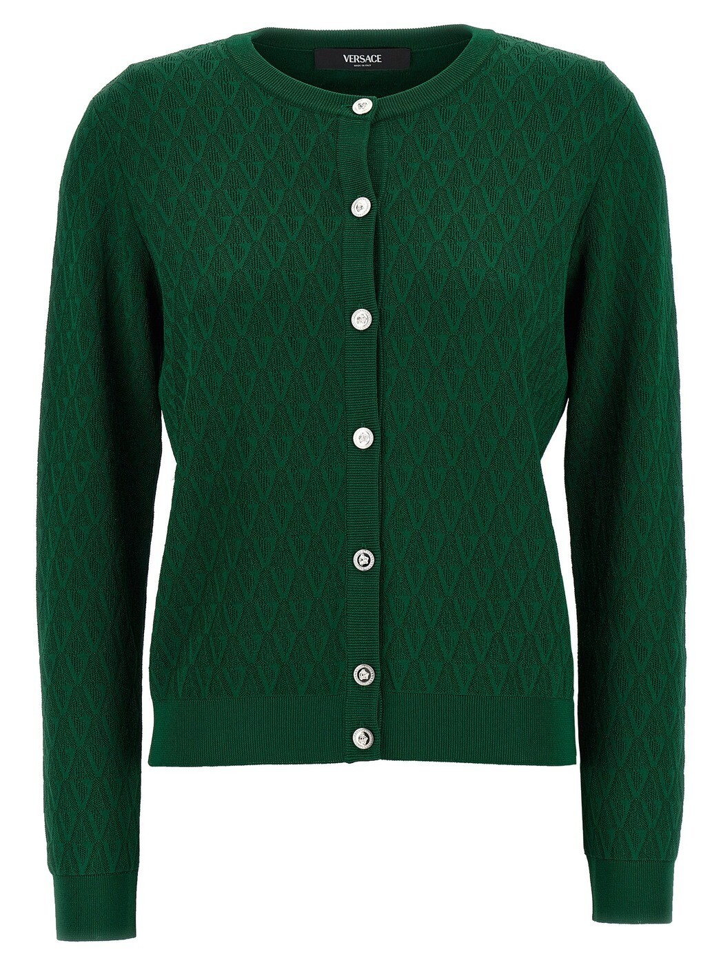 ヴェルサーチ VERSACE スウェーター 編み物お召しもの レディース 緑であること Knitwear Cardigan pattern V 10230141A159781GQ50 Green 関税 貨物輸送無料 2026SS ju