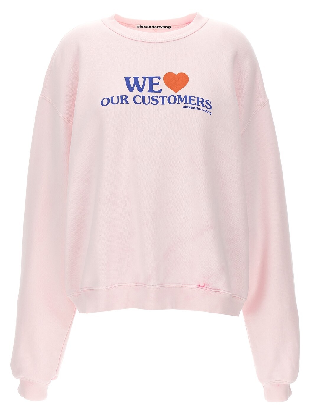 アレキサンダーワン ALEXANDER WANG トレーナー レディース ピンク Sweatshirts 'We Love Our Customers' sweatshirt UCC2241688683A Pink 関税 送料無料 2024SS ju｜BRANDSHOP「il Tesoro」