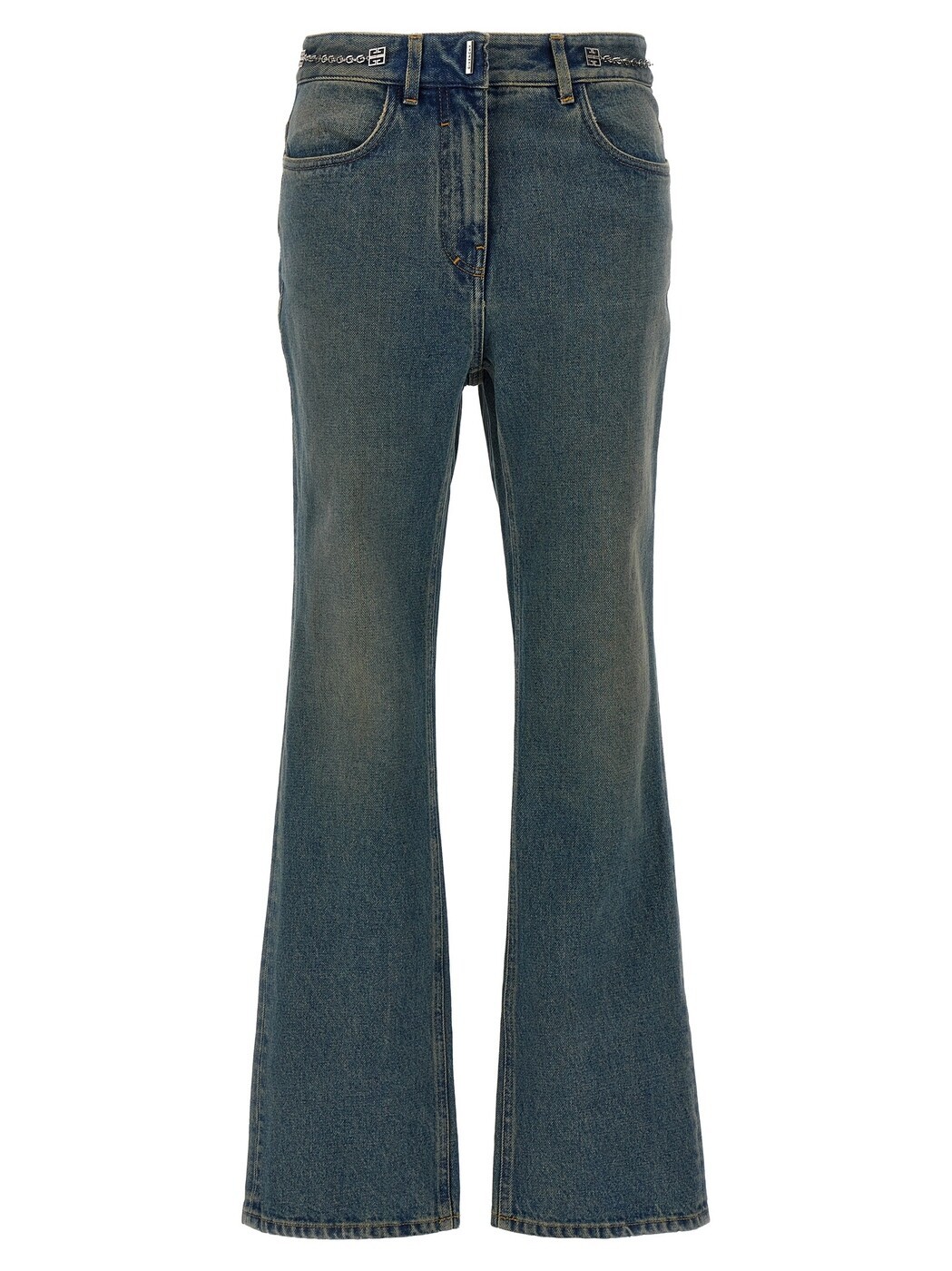 ジバンシィ GIVENCHY デニム レディース ブルー Jeans Chain jeans with logo BW51145Y9N420 Blue 関税 送料無料 2024SS ju