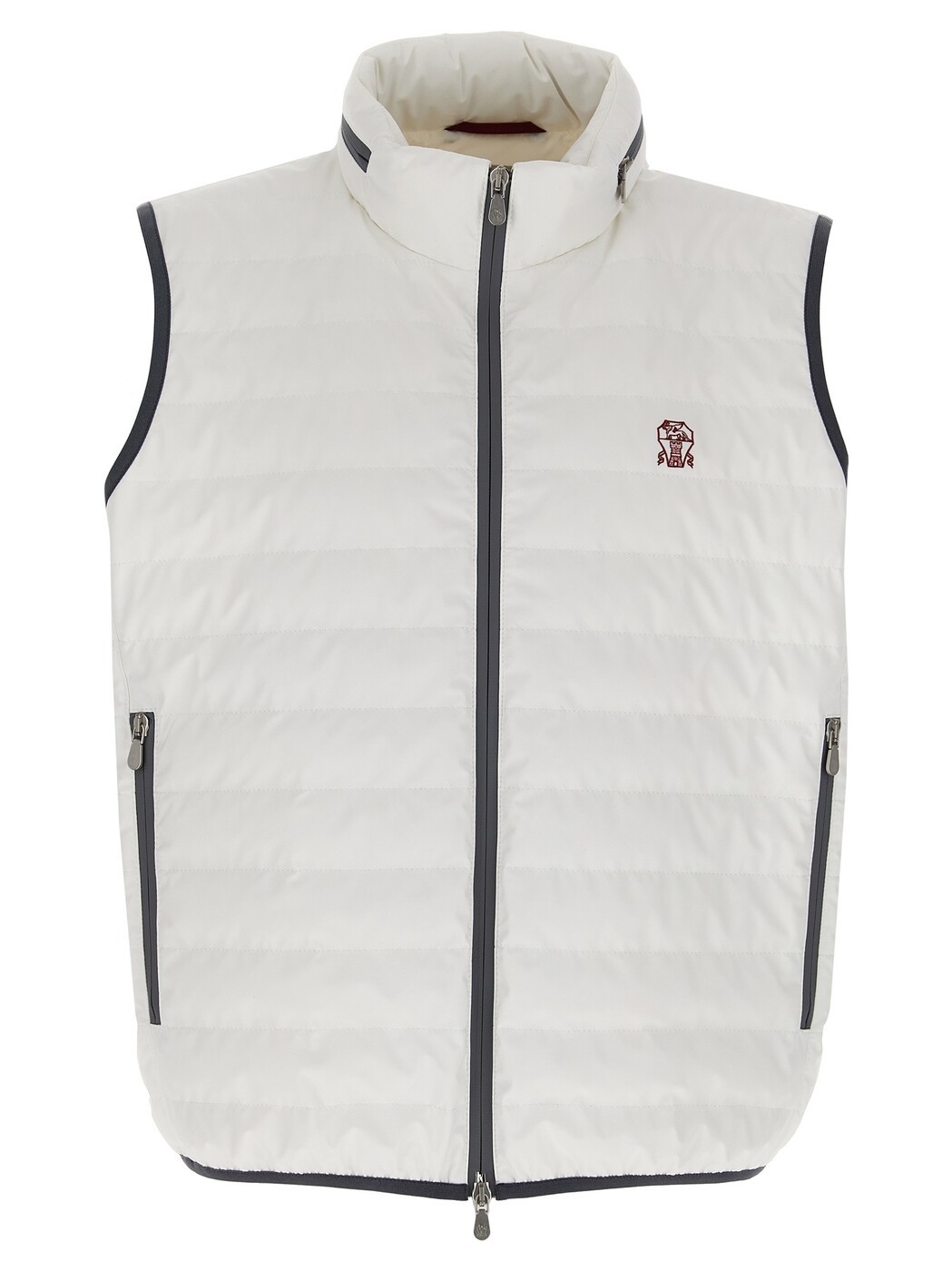 ブルネロ クチネリ BRUNELLO CUCINELLI ジレ より良い メンズ 白いこと Vests Logo vest MM49A7460GC1085 White 関税 貨物輸送無料 2026SS ju