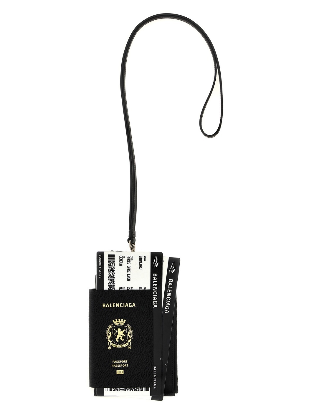 バレンシアガ BALENCIAGA 先端技術佩び物 流行り物小物 レディース 黒いこと Hi-tech accessories \u0027Passport\u0027 cell phone case 7877332AA3R1000 Black 関税 貨物輸送無料 2026SS ju