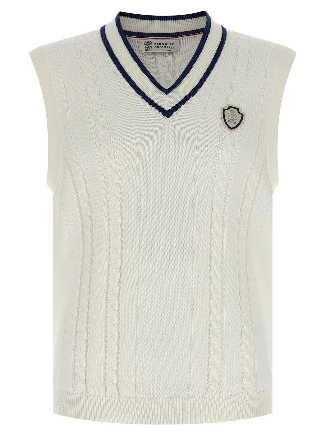 ブルネロ クチネリ BRUNELLO CUCINELLI ジレ より良い メンズ 白いこと Vests Cotton braided vest M28707917TCGE43 White 関税 貨物輸送無料 2026SS ju