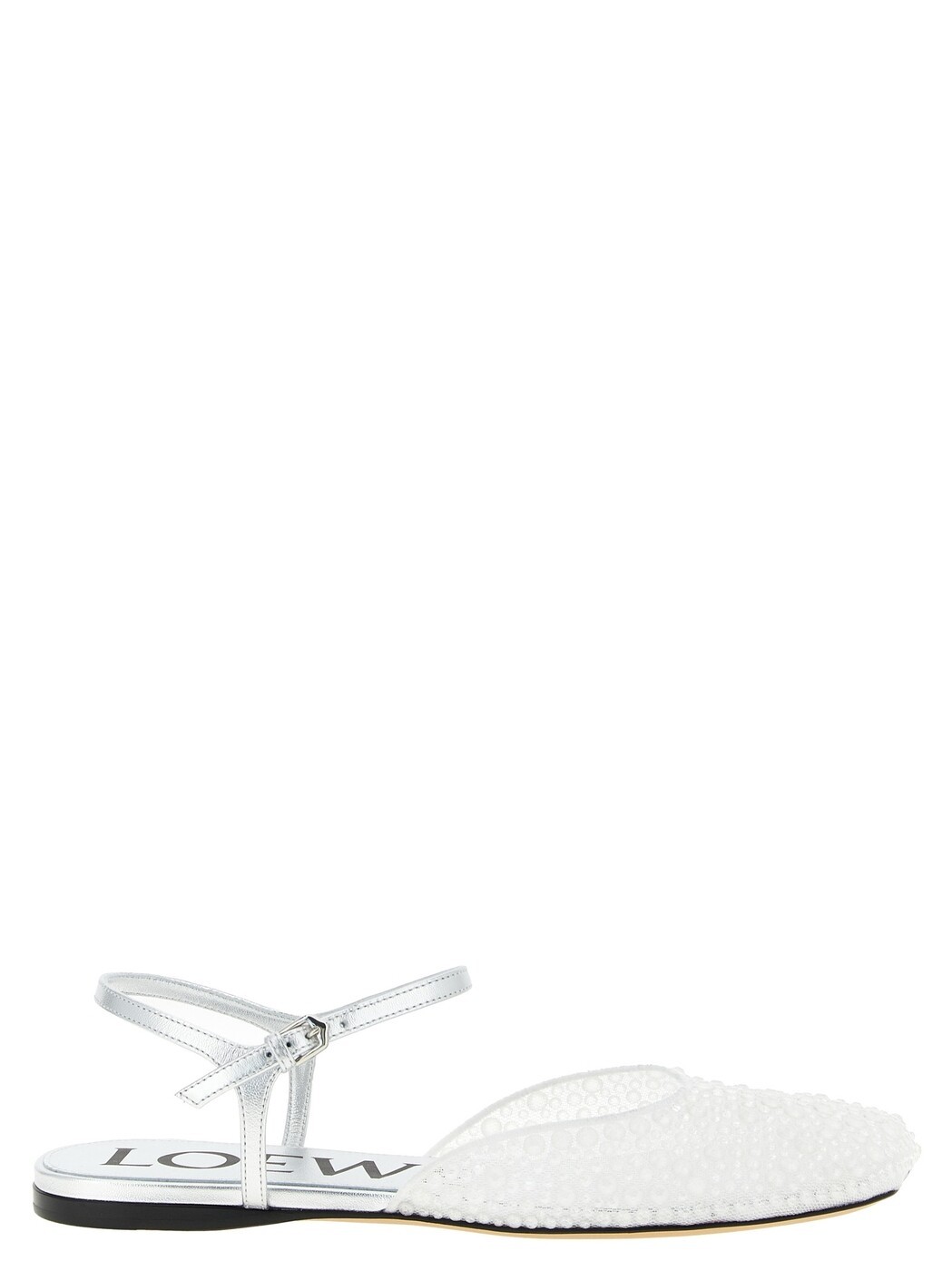 ロエベ LOEWE 木目細かシューズ 木目細かシューズ レディース 白いこと Flat Shoes \u0027Toy\u0027 ballet flats LLST466X149980 White 関税 貨物輸送無料 2025AW ju