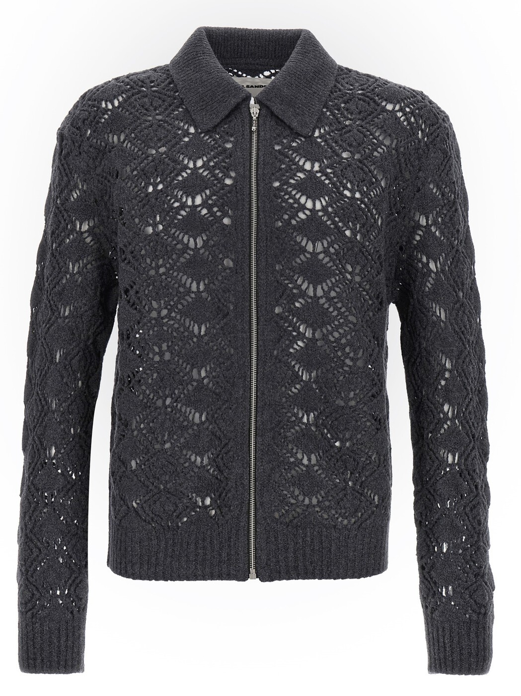 内鰓 サンダー JIL SANDER ティーシャツ 編み物御召しもの メンズ 薄墨色 Knitwear Openwork wool cardigan J22DL0331J14780032 Gray 関税 貨物輸送無料 2025AW ju