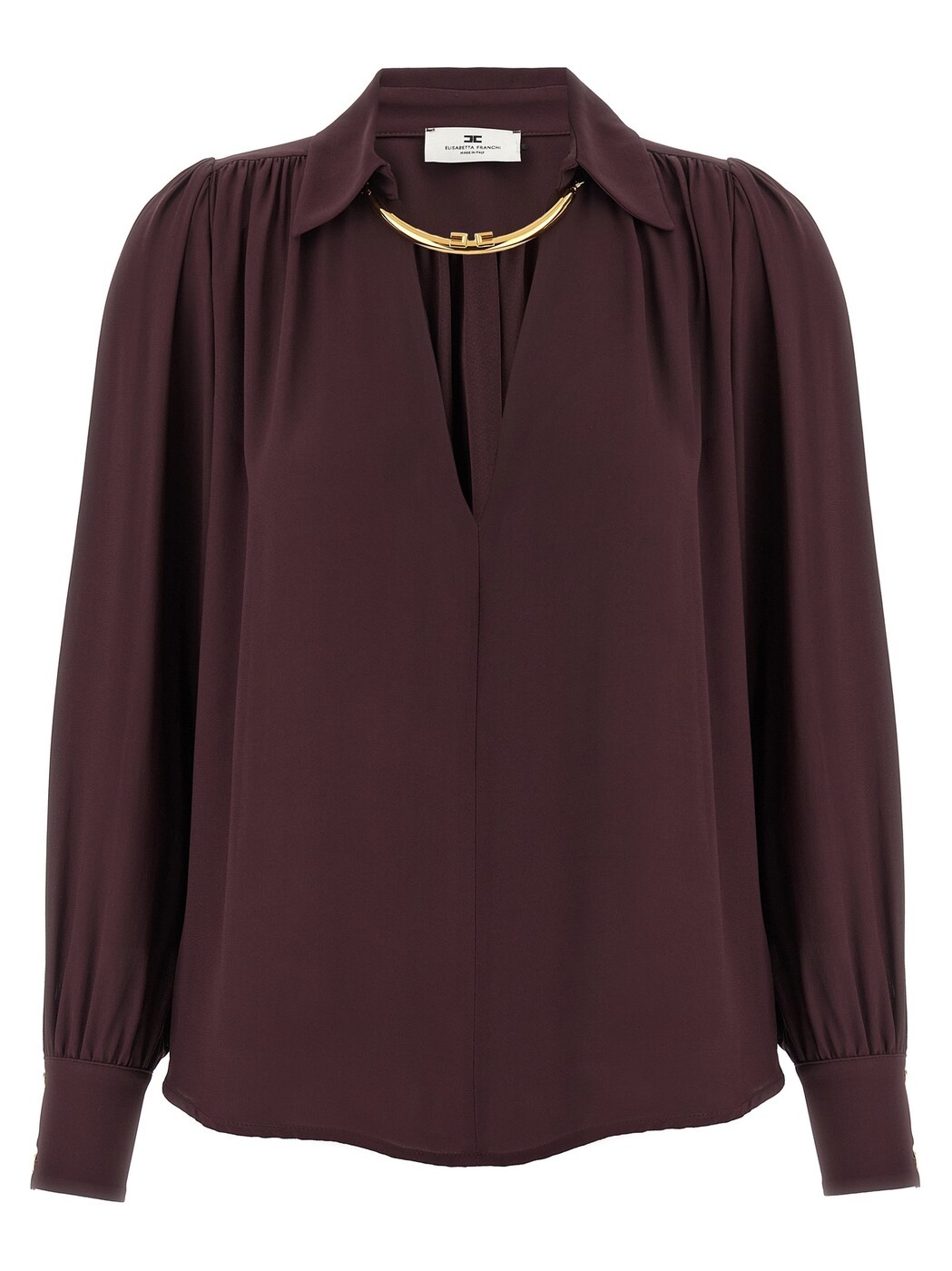 エリザベッタ フランキ ELISABETTA FRANCHI シャツ レディース パープル Shirts Necklace shirt CA12356E2EA4 Purple 関税 送料無料 2025AW ju