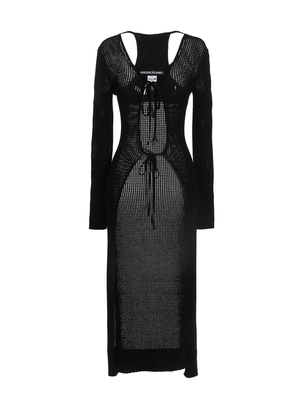 ANDREA ADAMO セーター ニットウェア レディース ブラック Knitwear Openwork long cardigan ADPS23CA029472680473 Black 関税 送料無料 2023SS ju|BRANDSHOP「il Tesoro」
