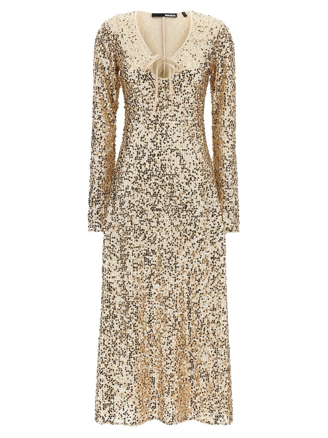 ローテート ROTATE BIRGER CHRISTENSEN 衣裳 お召しもの レディース ゴールド Dresses \u0027Net Sequins Midi\u0027 dress 11262615311531 Gold 関税 貨物輸送無料 2024AW ju レディースファッション-ドレス