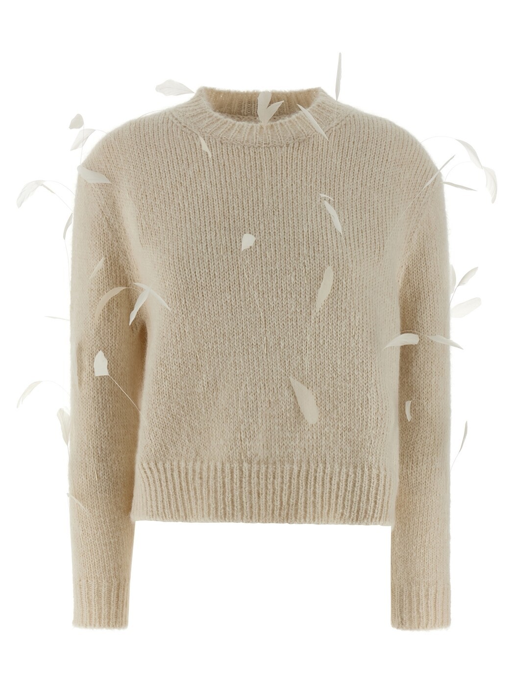 ジルサンダー JIL SANDER スウェーター 編み物お召しもの レディース 白いこと Knitwear Feather sweater J03GP0179J14810274 White 関税 貨物輸送無料 2025AW ju