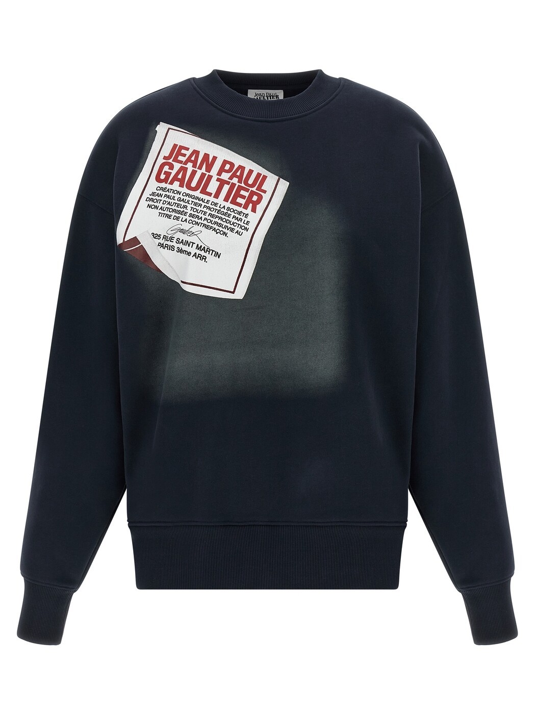 ジャンポール・ゴルチエ JEAN PAUL GAULTIER 調教師 レディース 青味 Sweatshirts \u0027The Blue Gaultier Label\u0027 sweatshirt 2504UTO371J003590130 Blue 関税 貨物輸送無料 2025AW ju