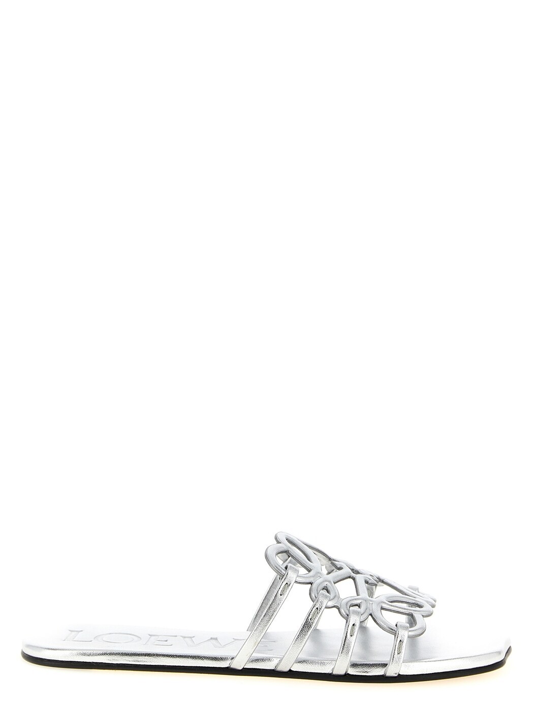ロエベ LOEWE サンダル レディース シルバー Sandals Anagram Petal slides LPEA465X081160 Silver 関税 送料無料 2026SS ju