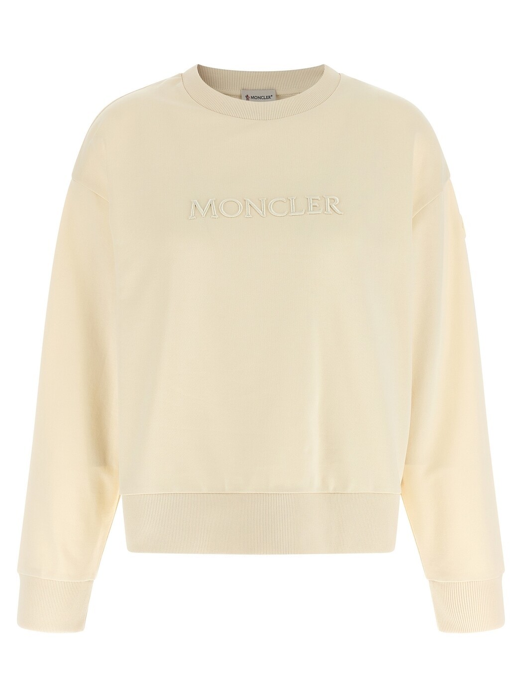 モンク軌跡 MONCLER 調教師 レディース ベージュ Sweatshirts Logo embroidery sweatshirt L10938G0002089B2V034 Beige 関税 貨物輸送無料 2026SS ju