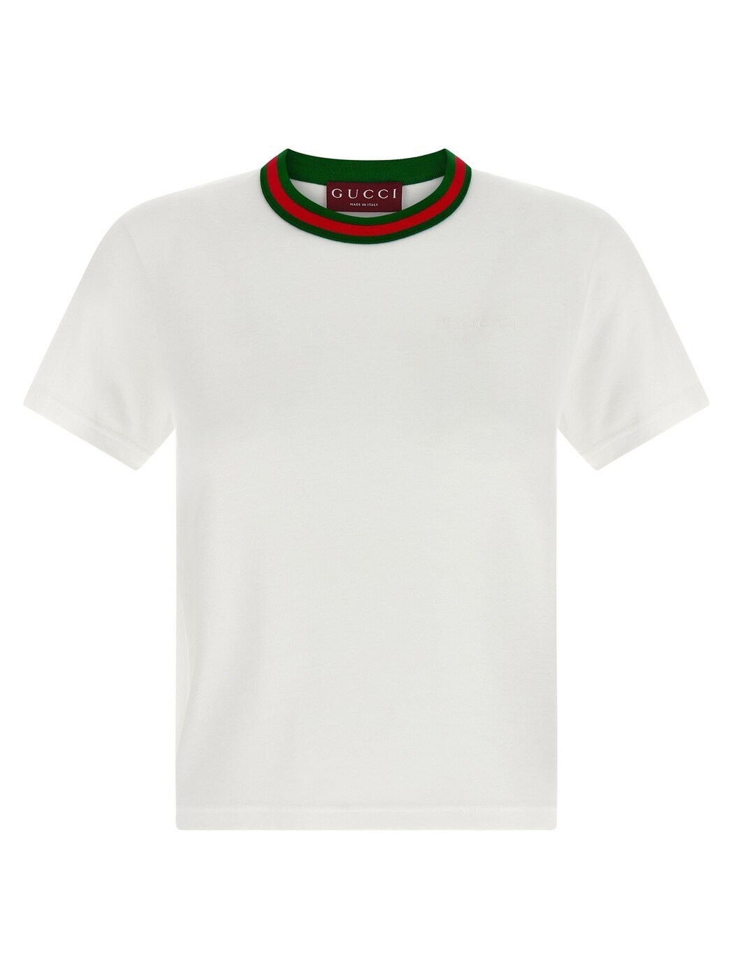 グッチ GUCCI スポーツシャツ ティーシャツ レディース 白いこと T-shirts and polo shirts T-shirt Web 819551XJHJA9692 White 関税 貨物輸送無料 2026SS ju Tシャツ・カットソー-トップス