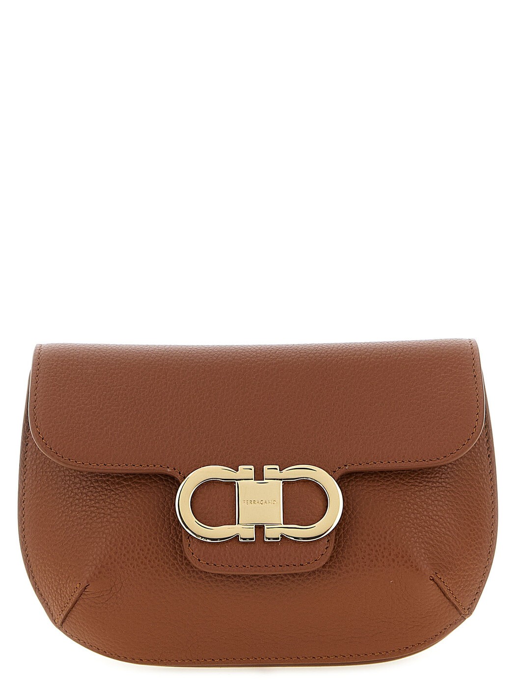 フェラガモ FERRAGAMO 御徒面子 レディース 赤銅色 Business bags \u0027Double Gancini\u0027 mini crossbody bag 789849NEWCOGNACTESTADIMORO Brown 関税 貨物輸送無料 2026SS ju