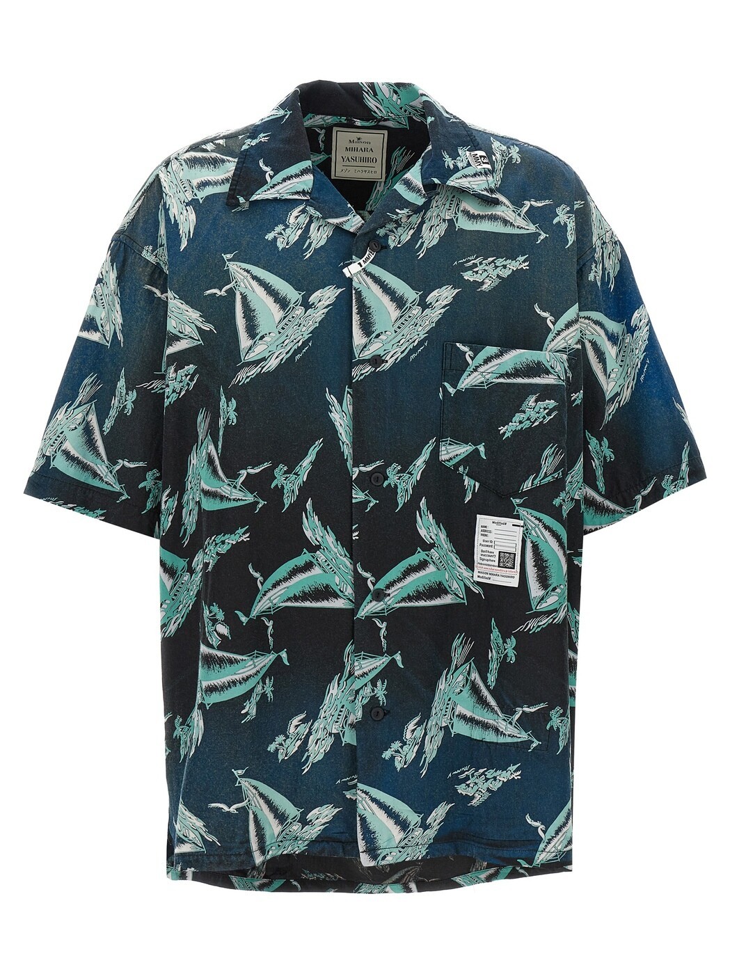 メゾン ミハラヤスヒロ MAISON MIHARA YASUHIRO シャツ メンズ ブルー Shirts Vintage shirt J14SH187BLACK Blue 関税 送料無料 2025SS ju|BRANDSHOP「il Tesoro」