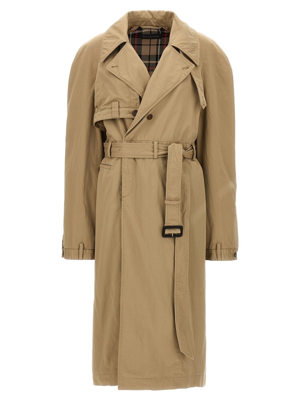 バレンシアガ BALENCIAGA トレンチコート 厚地の外套 レディース ベージュ Coats and trench coats \u0027Deconstructed\u0027 trench coat 769012TBP019799 Beige 関税 貨物輸送無料 2023AW ju コート・ジャケット-レディースファッション