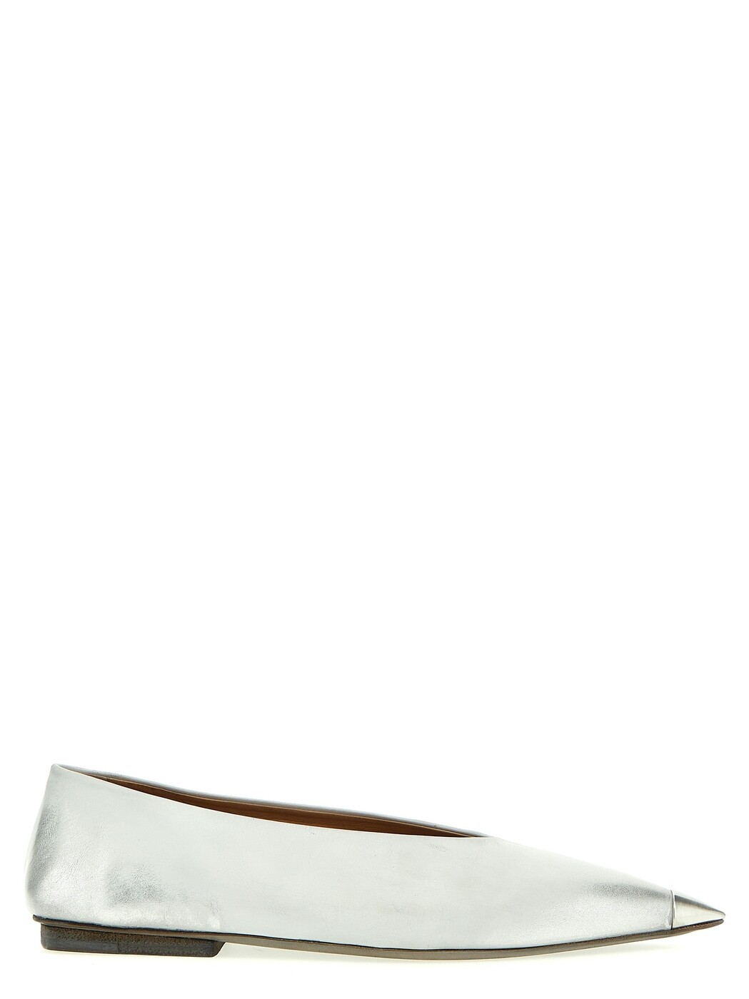 マル独居室 MARSELL 平ったいシューズ 平ったいシューズ レディース しろがね色 Flat Shoes \u0027Ago\u0027 ballet flats MW816108361L Silver 関税 貨物輸送無料 2024SS ju