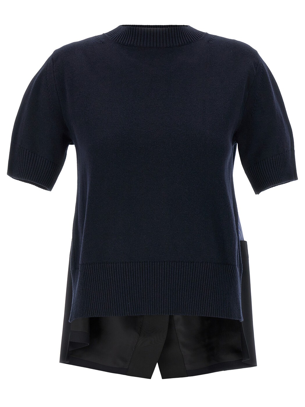 サカイ SACAI スウェーター 編み物御召しもの レディース 青み Knitwear Patchwork sweater 2507849239 Blue 関税 貨物輸送無料 2025SS ju