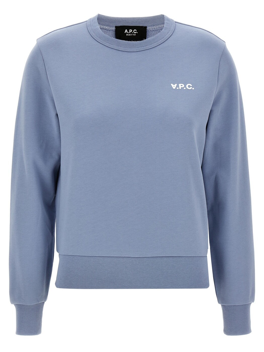 アーペーセー A.P.C 調教師 レディース 青色 Sweatshirts \u0027Boxy Petit VPC\u0027 sweatshirt COHGOF27918ILA Light Blue 関税 貨物輸送無料 2025SS ju