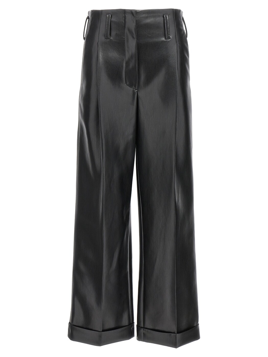 哲学 PHILOSOPHY DI LORENZO SERAFINI ズボン ズボン下 レディース 黒いこと Trousers Faux leather trousers A032071400555 Black 関税 貨物輸送無料 2023AW ju