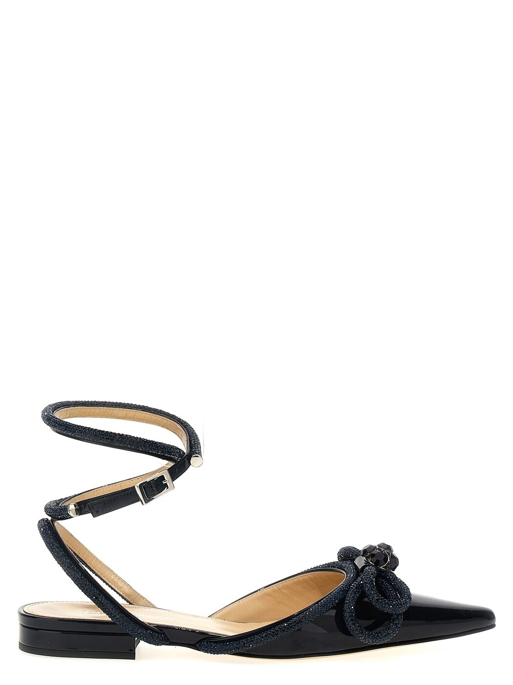 マッハ&マッハ MACH & MACH フラットシューズ フラットシューズ レディース ブルー Flat Shoes 'Double Bow' ballet flats PF24S001715PATNVY Blue 関税 送料無料 2024AW ju|BRANDSHOP「il Tesoro」