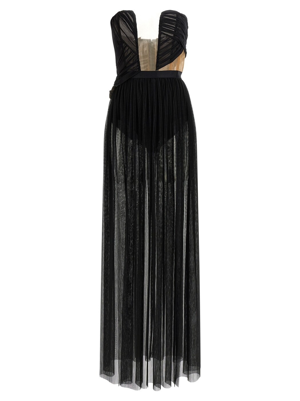 ネンシドジョカ NENSI DOJAKA 衣裳 御召しもの レディース 黒いこと Dresses \u0027Corsetto Draped Gown\u0027 dress NDDR2883000100BLACK Black 関税 貨物輸送無料 2026SS ju
