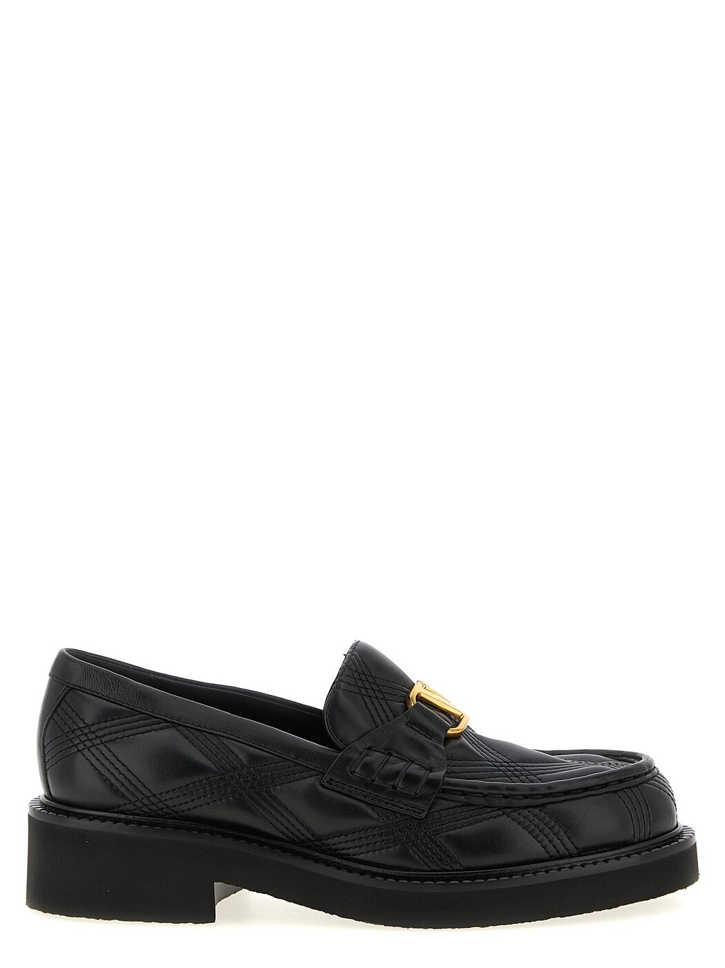 ヴァレンティノ ガラヴァーニ VALENTINO GARAVANI 置き目毛皮 レディース 黒いこと Loafers Valentino Garavani \u0027Quiltie\u0027 loafers W2S0MC8FGZ0NO Black 関税 貨物輸送無料 2025AW ju