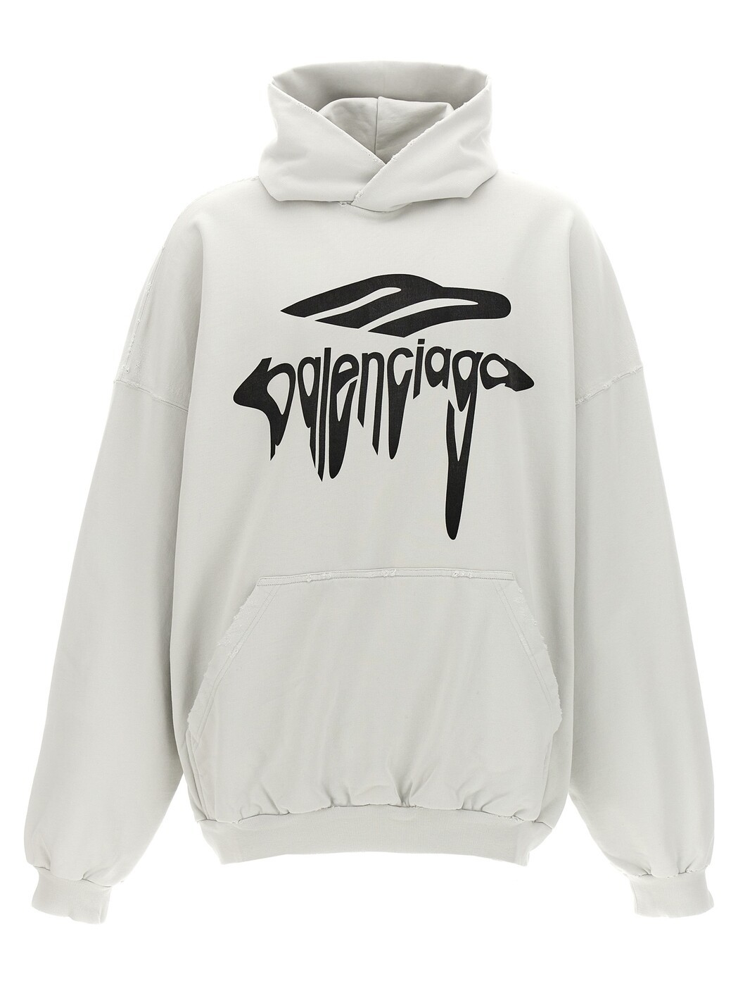 バレンシアガ BALENCIAGA 調教師 レディース 白いこと Sweatshirts \u00273B Liquefied\u0027 hoodie 803265TRVS99081 White 関税 貨物輸送無料 2025SS ju