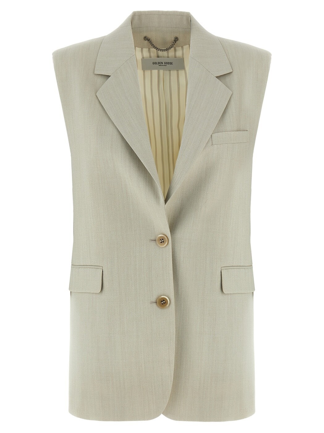 ゴールデン グース 晴れ晴れしい ブランド名 GOLDEN GOOSE ジレ より良い レディース ベージュ Vests \u0027Nicole\u0027 vest GWP02198P0018715510755107 Beige 関税 貨物輸送無料 2025SS ju