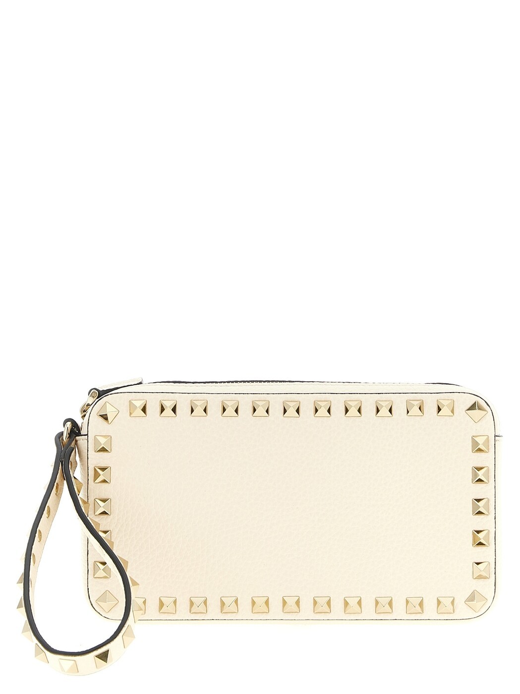 ヴァレンティノ ガラヴァーニ VALENTINO GARAVANI クラッチペダル御徒面子 レディース 白いこと Clutch and wristlets bags Valentino Garavani \u0027Rockstud\u0027 clutch bag W2P0AR3VSHI16 White 関税 貨物輸送無料 2025AW ju