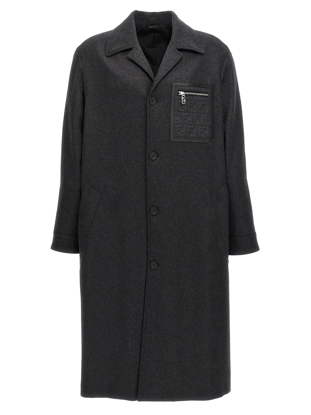 フェンディ FENDI トレンチ 厚地の外套 メンズ 薄墨色 Coats and Trench Single-breasted cashmere coat FF0822APOAF0UU0 Gray 関税 貨物輸送無料 2024AW ju