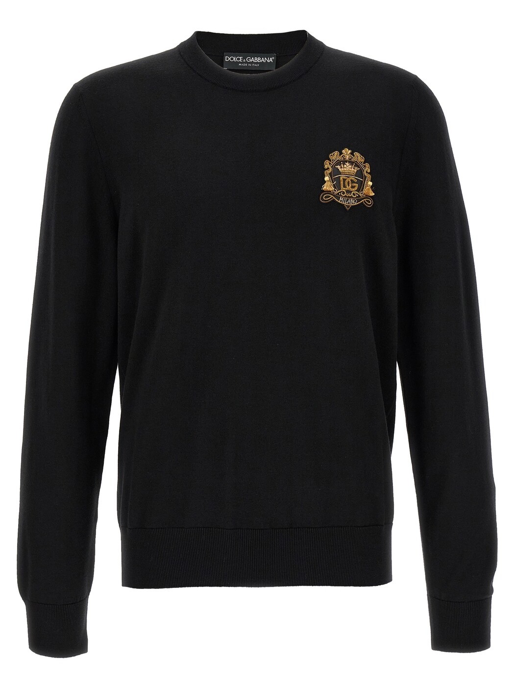 ドルチェ\u0026ガッバーナ DOLCE\u0026GABBANA プルオーバー 編み物御召しもの メンズ 黒いこと Knitwear Coat of arms sweater GXX02ZJDVG8N0000 Black 関税 貨物輸送無料 2026SS ju