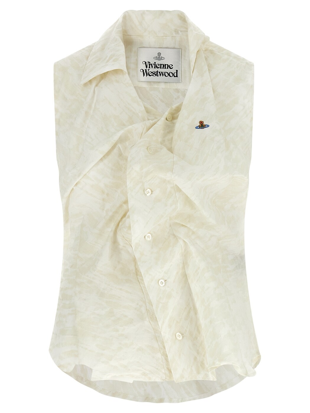 ヴィヴィアン・ウエストウッド VIVIENNE WESTWOOD シャツ レディース ベージュ Shirts Drunken shirt 15010067W01ELA301 Beige 関税 送料無料 2026SS ju
