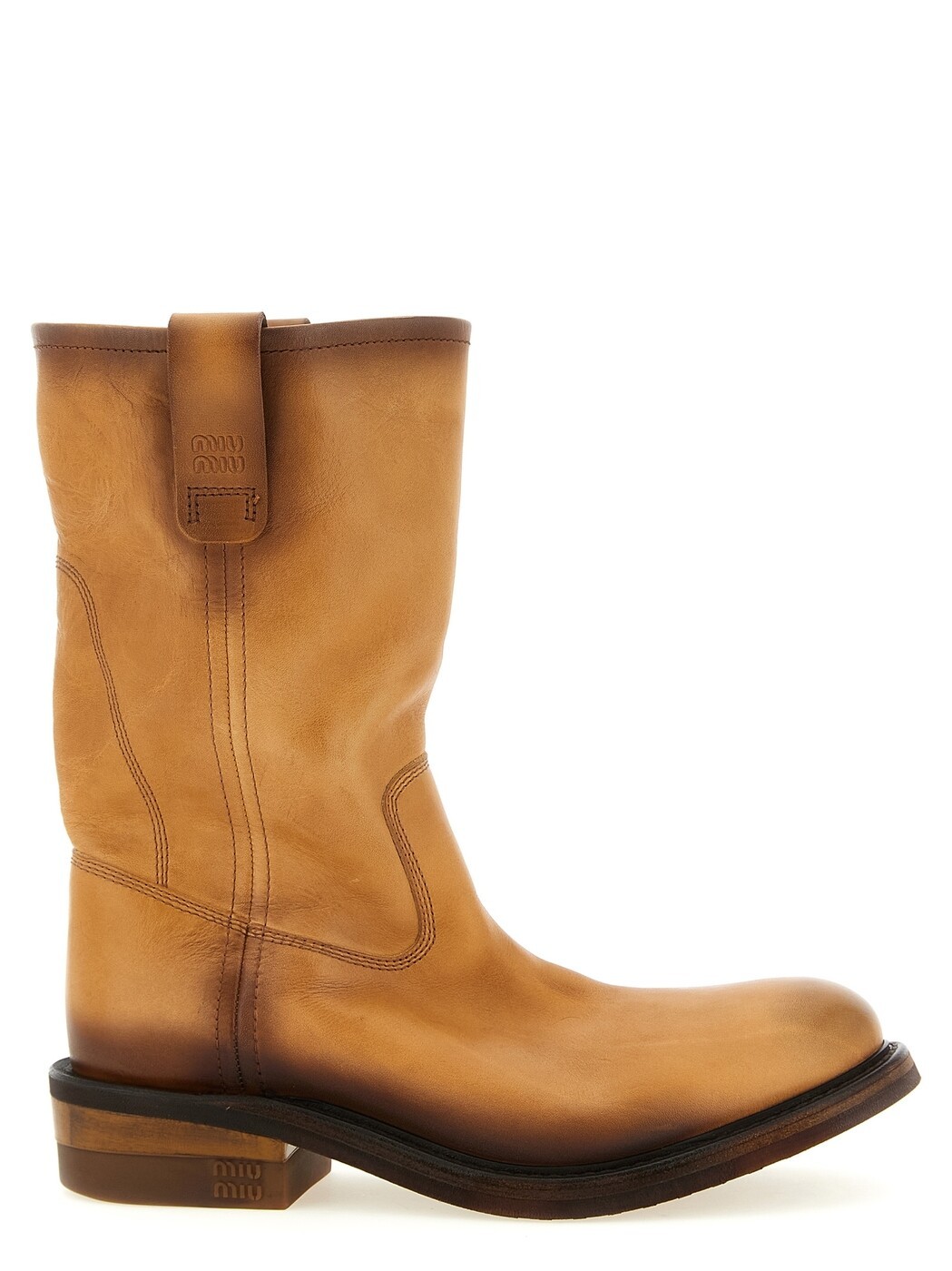 ミュウ ミュウ MIU MIU ブーツ レディース 赤銅色 Boots \u0027Foule\u0027 ankle boots 5U680EFA0455ODF0054 Brown 関税 貨物輸送無料 2026SS ju
