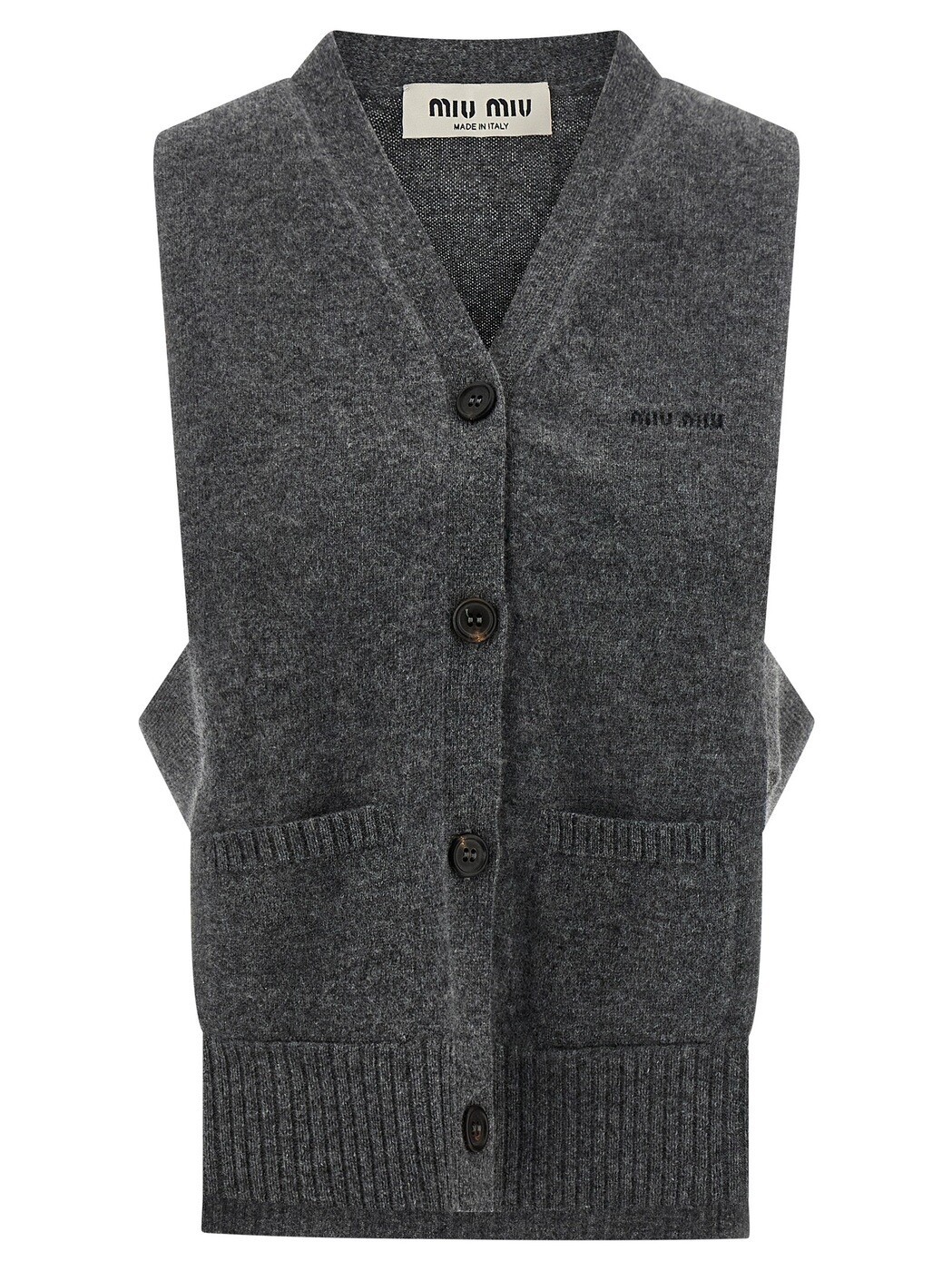 ミュウ ミュウ MIU MIU ジレ より良い レディース 薄墨色 Vests Cardigan vest MMV380SOOO19RLF0480 Gray 関税 貨物輸送無料 2026SS ju