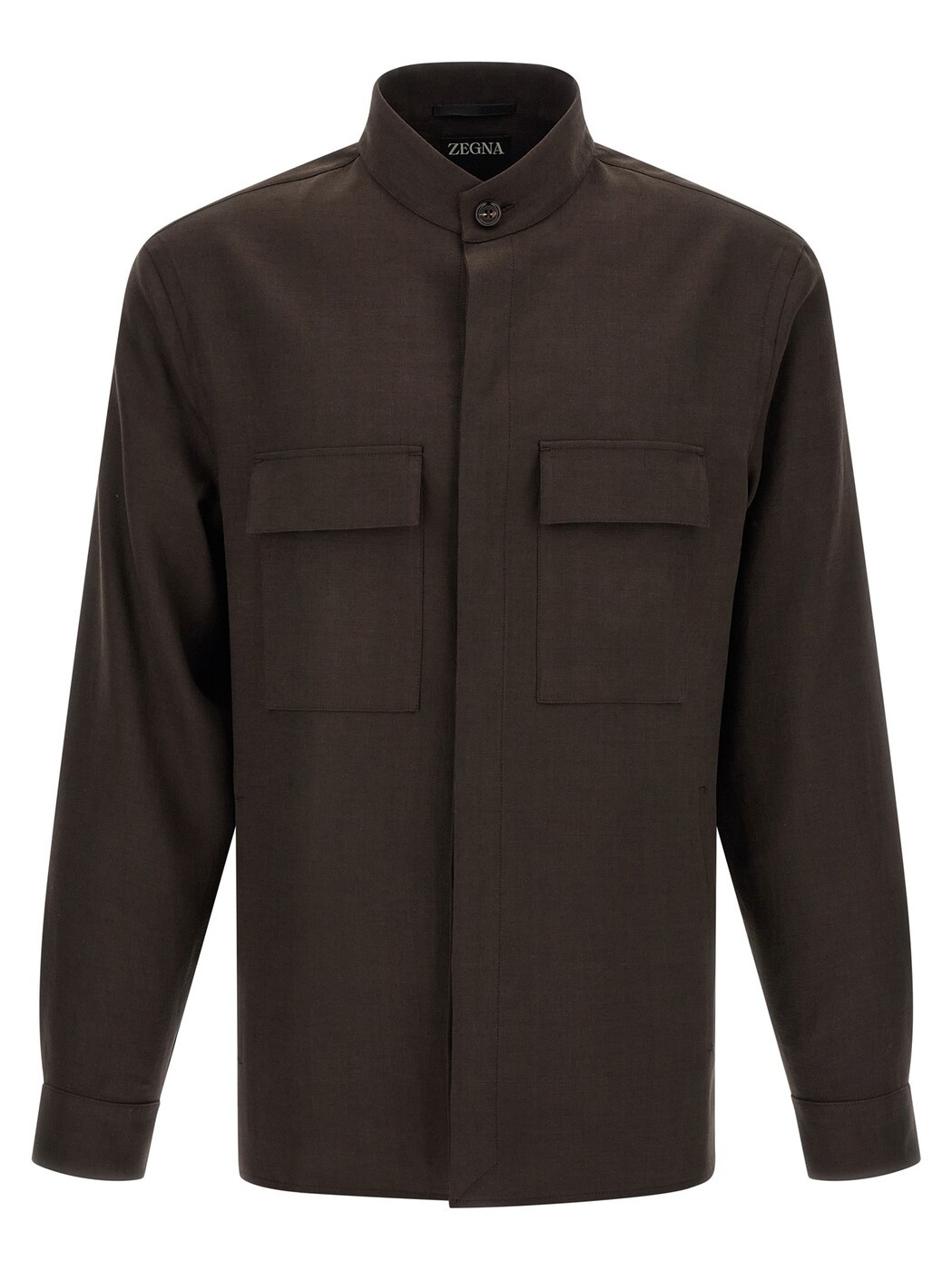 ゼニア ZEGNA プルオーバー メンズ 赤銅色 Shirts \u0027Oasi lino\u0027 overshirt UHV71A3SOT54202 Brown 関税 貨物輸送無料 2026SS ju
