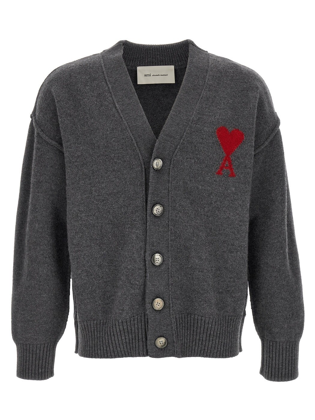 アミ パリス AMI PARIS セーター ニットウェア メンズ グレー Knitwear 'Ami de Coeur' cardigan UKC367018084 Gray 関税 送料無料 2026SS ju｜BRANDSHOP「il Tesoro」