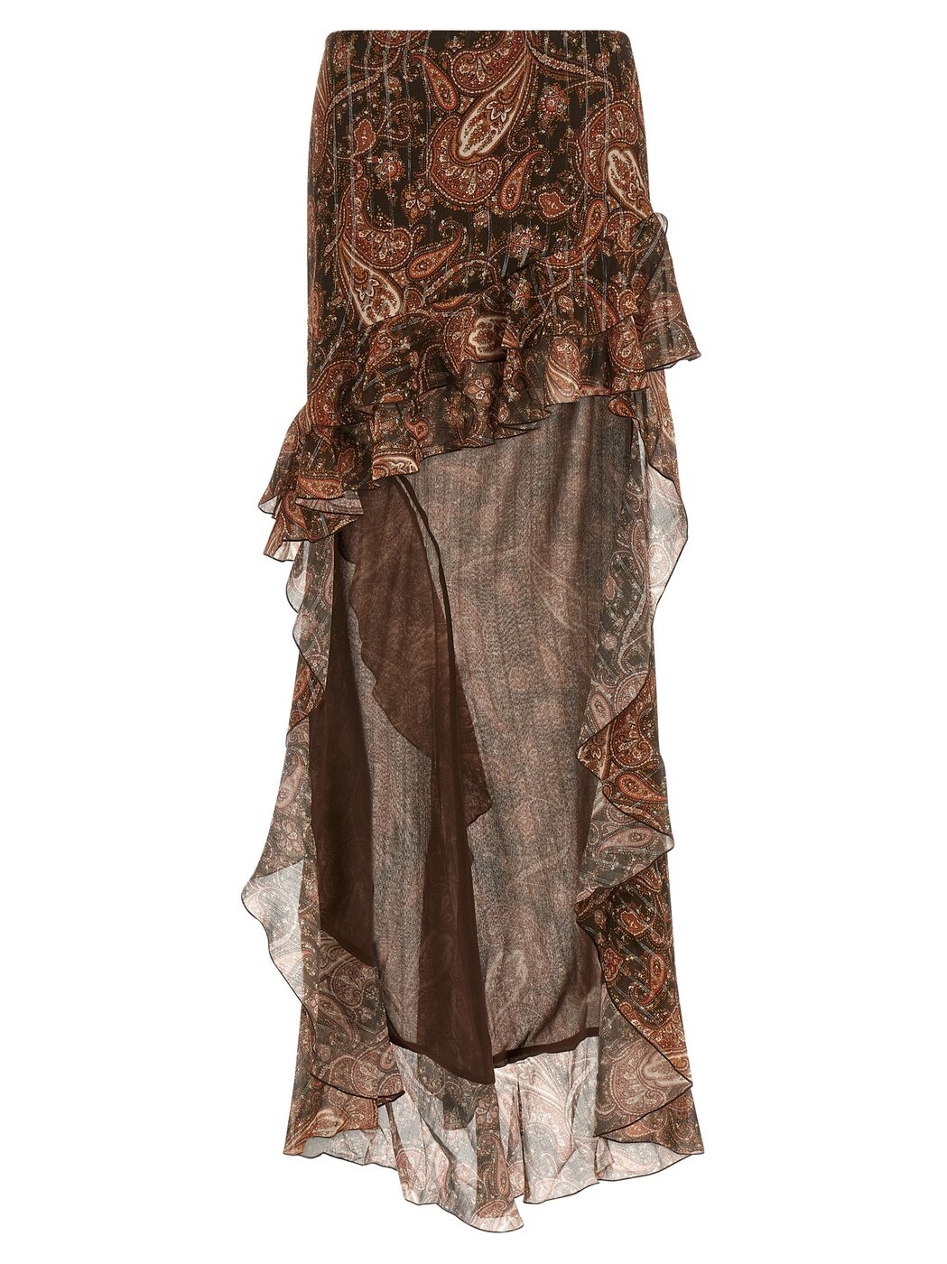 THE ANDAMANE スコート レディース 赤銅色 Skirts \u0027Camelia\u0027 skirt TM190338BTNV143PASLEY Brown 関税 貨物輸送無料 2026SS ju レディースファッション-スカート