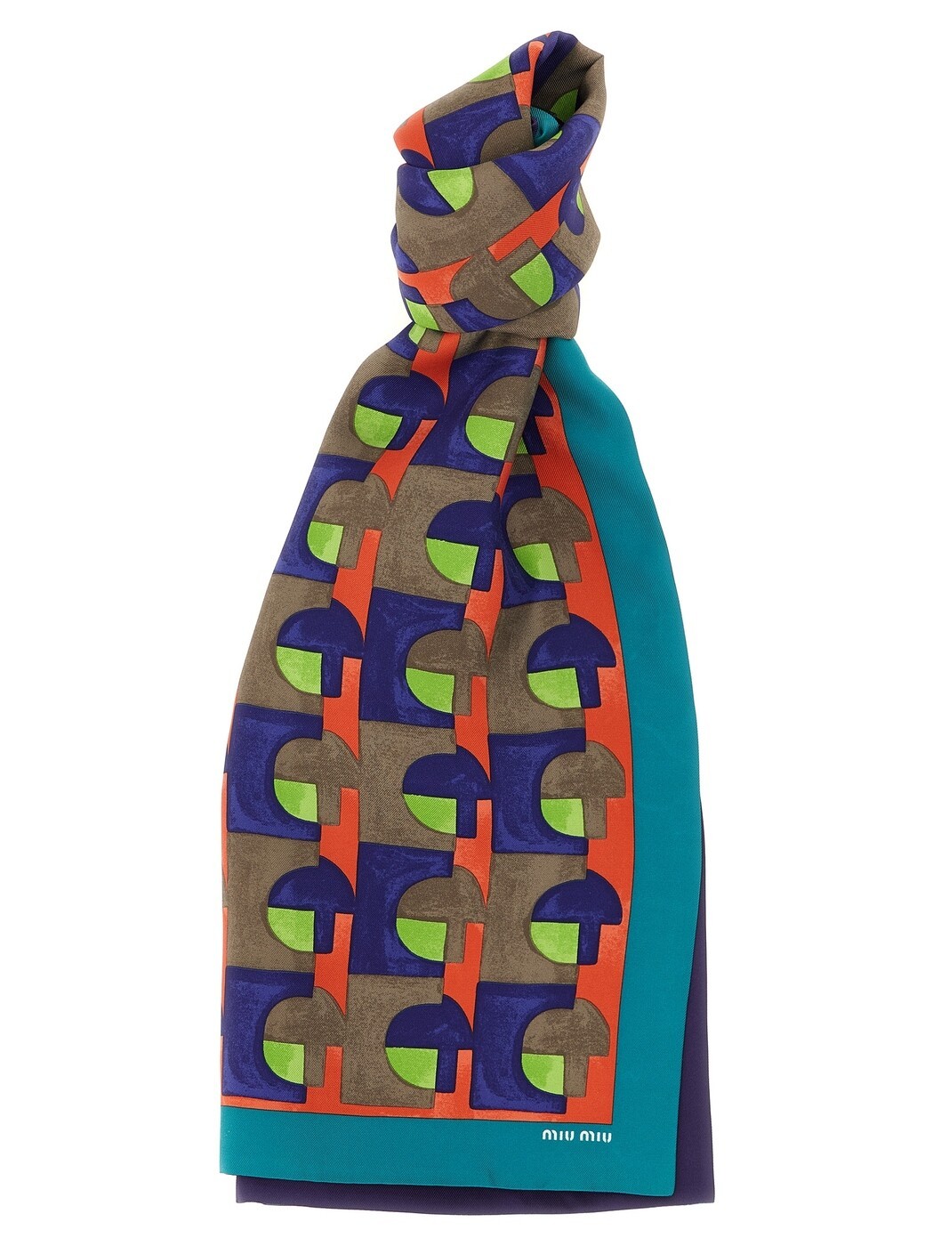 ミュウ ミュウ MIU MIU 先端技術佩び物 流行り物小物 レディース マルチ色合い Hi-tech accessories Medium silk scarf 5FF0652IG3F00M9 Multicolor 関税 貨物輸送無料 2026SS ju