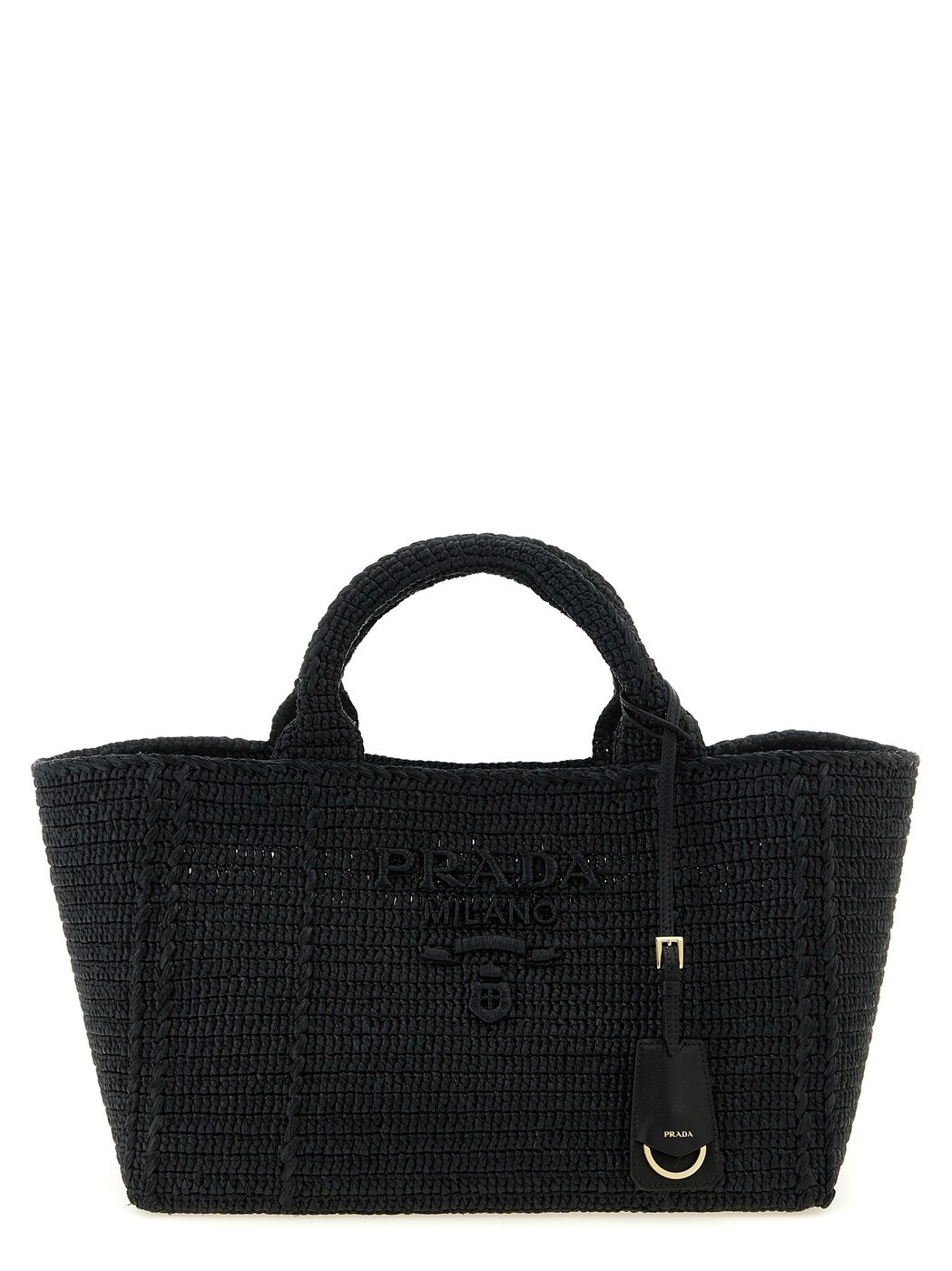 プラダ PRADA トートバッグ レディース 黒いこと Tote bags Crochet shopping bag 1BG635VOUO2M2TF0002 Black 関税 貨物輸送無料 2026SS ju